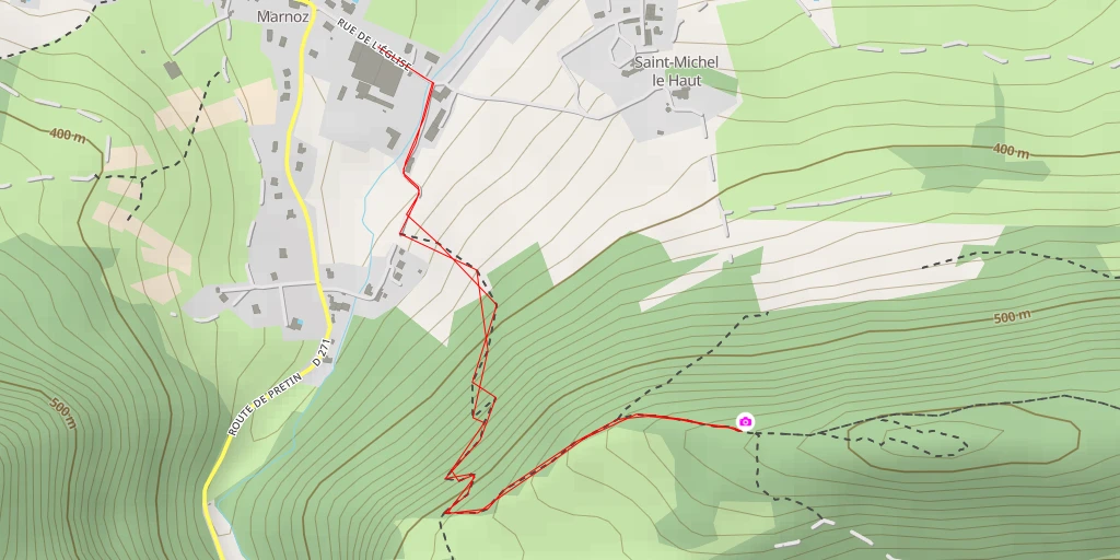 Map of the trail for La Côte