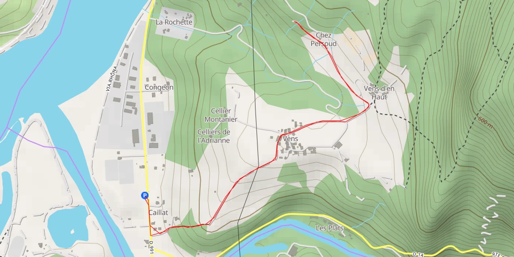 Map of the trail for Chemin de la Chapelière - Chemin de la Chapelière