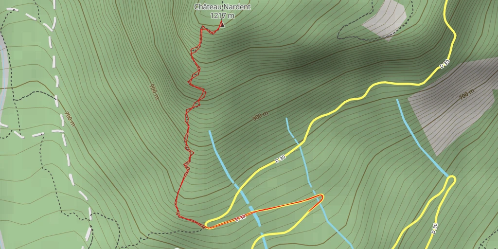 Map of the trail for Château Nardent