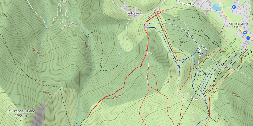 Map of the trail for Passage délicat - La Morte