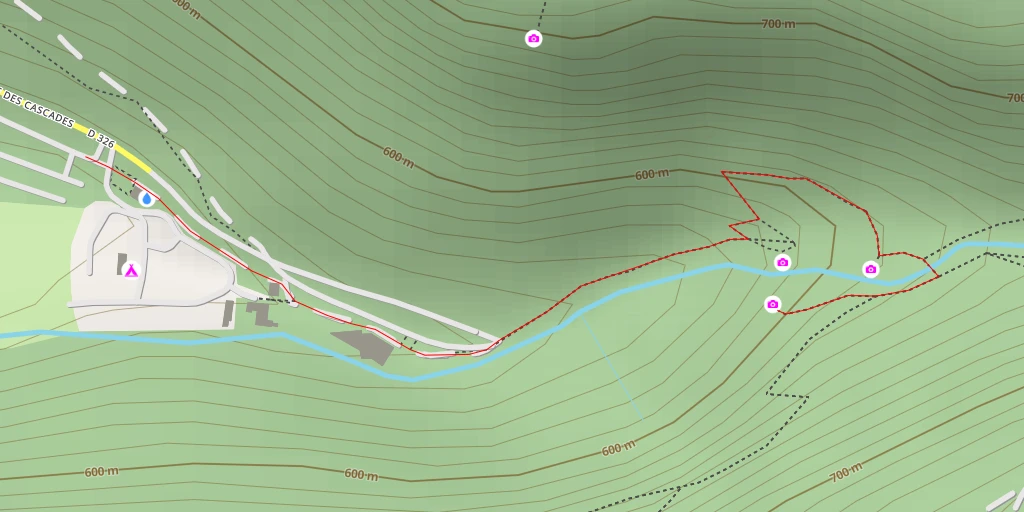 Carte de l'itinéraire :  Passerelle Sarrazine