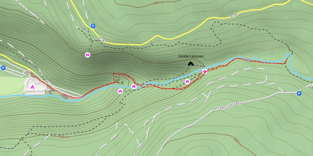 Map of the trail for Château Garnier