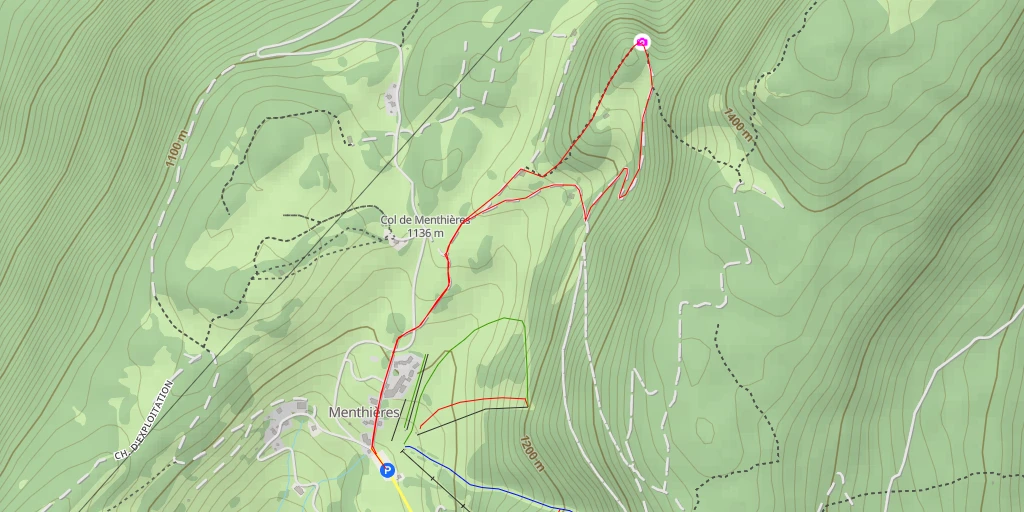 Map of the trail for Beauchateau