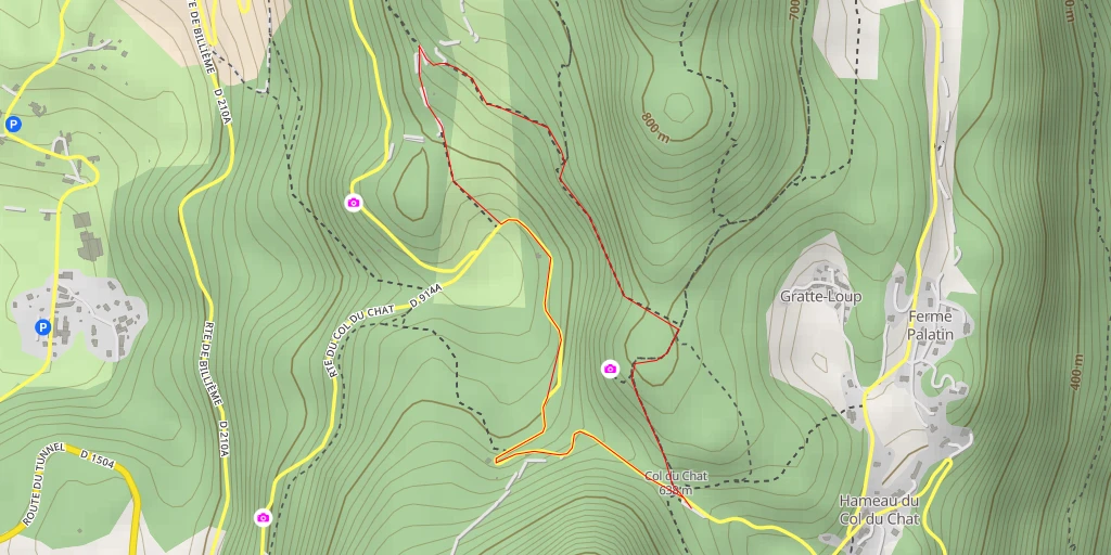 Map of the trail for Le Cheval de Pierre