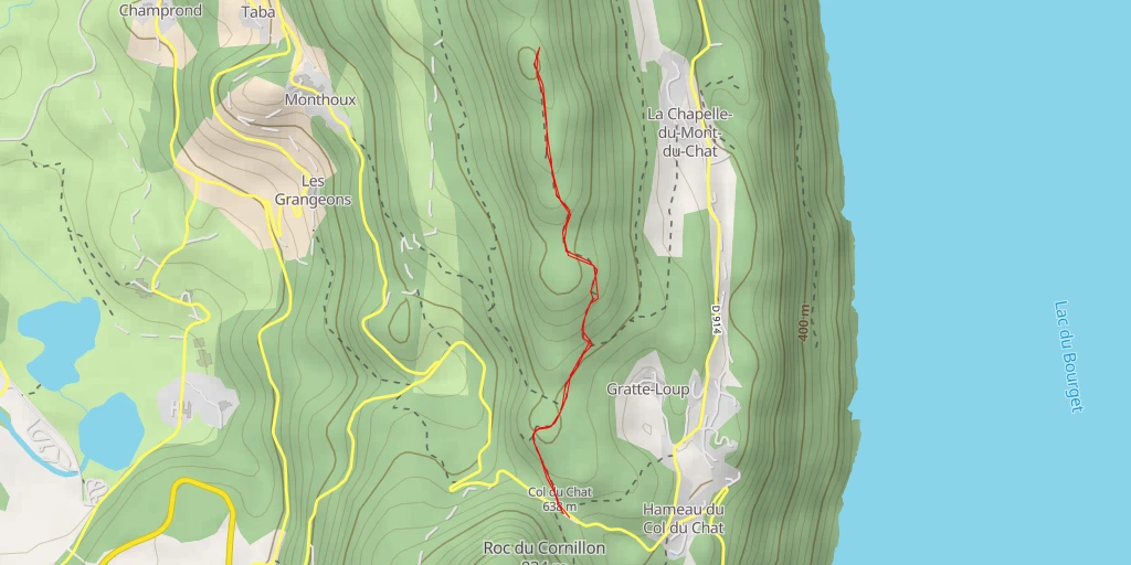 Map of the trail for Le Chamois