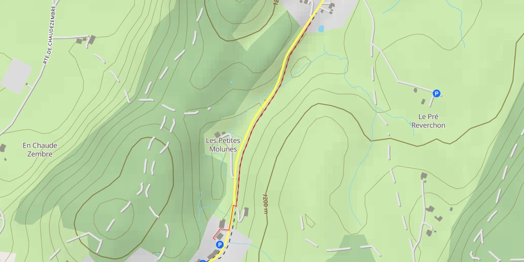 Map of the trail for Route de la Pesse