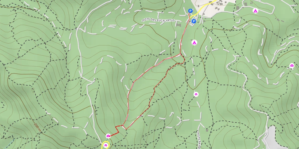 Map of the trail for Route Forestière Corniche Varoise