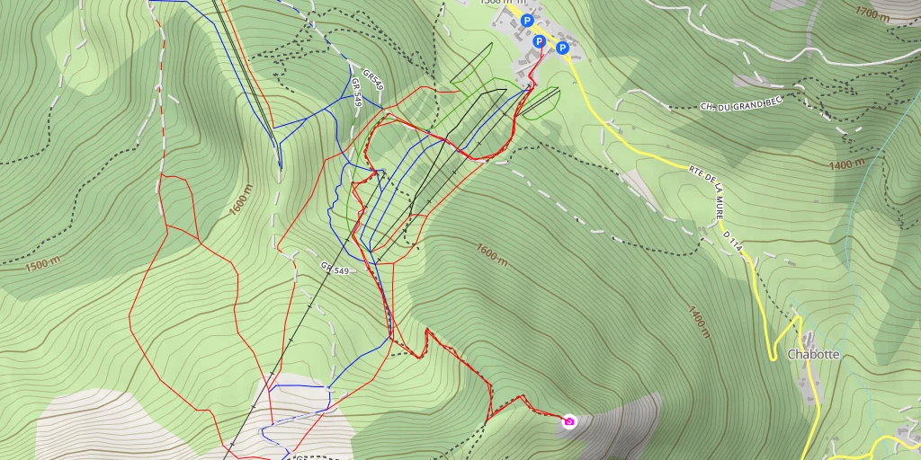 Map of the trail for Crête du Grand Serre