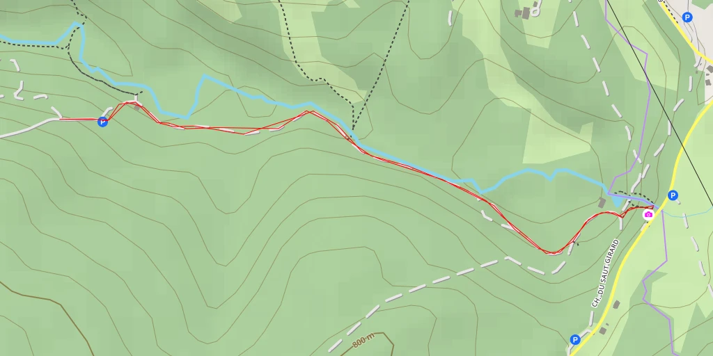 Carte de l'itinéraire :  Saut Girard