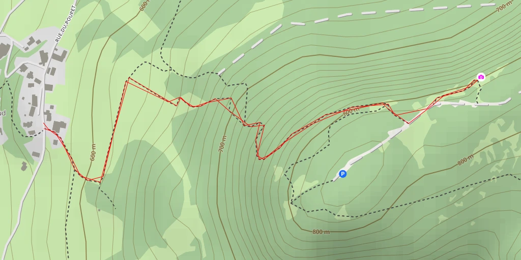 Map of the trail for Route de Salins