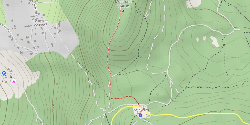 Map of the trail for Montrond
