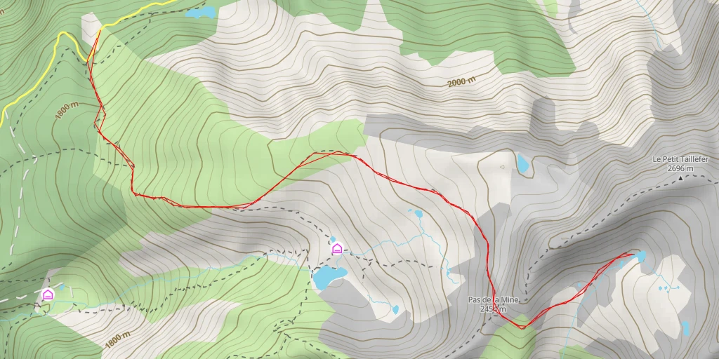 Map of the trail for Lac de l'Émay