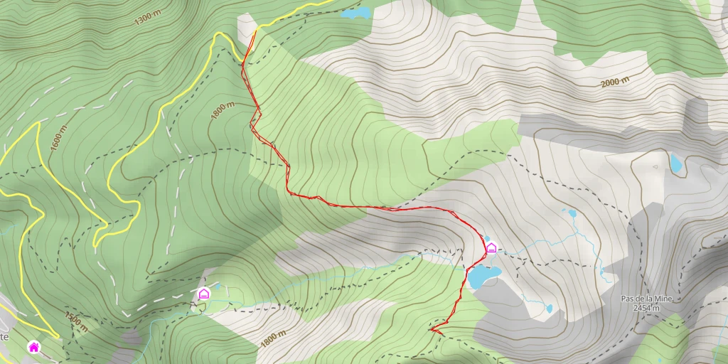 Carte de l'itinéraire :  2276 m
