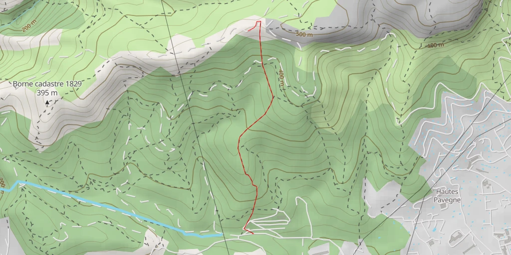 Map of the trail for Chemin du Baou de Quatre Ouro