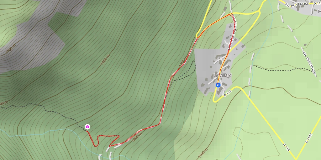 Map of the trail for Lavaldens