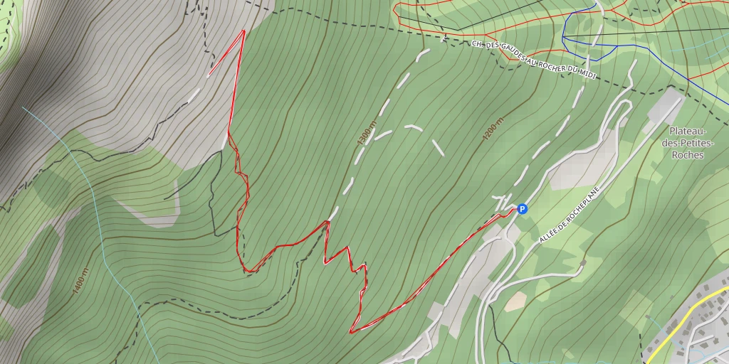 Carte de l'itinéraire :  Cabane du Berger