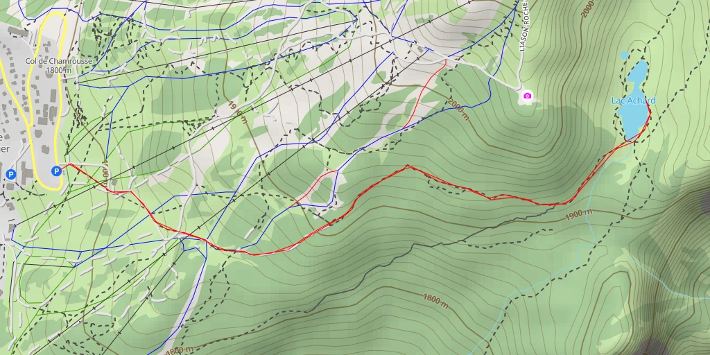 Map of the trail for Lac Achard