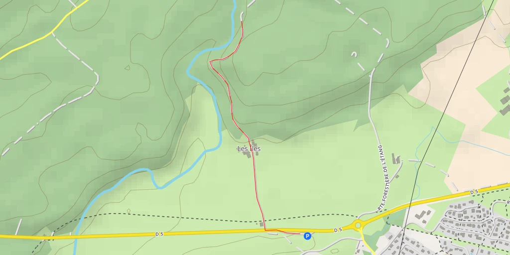 Map of the trail for Les Pierres Plates - Rue du Moulin