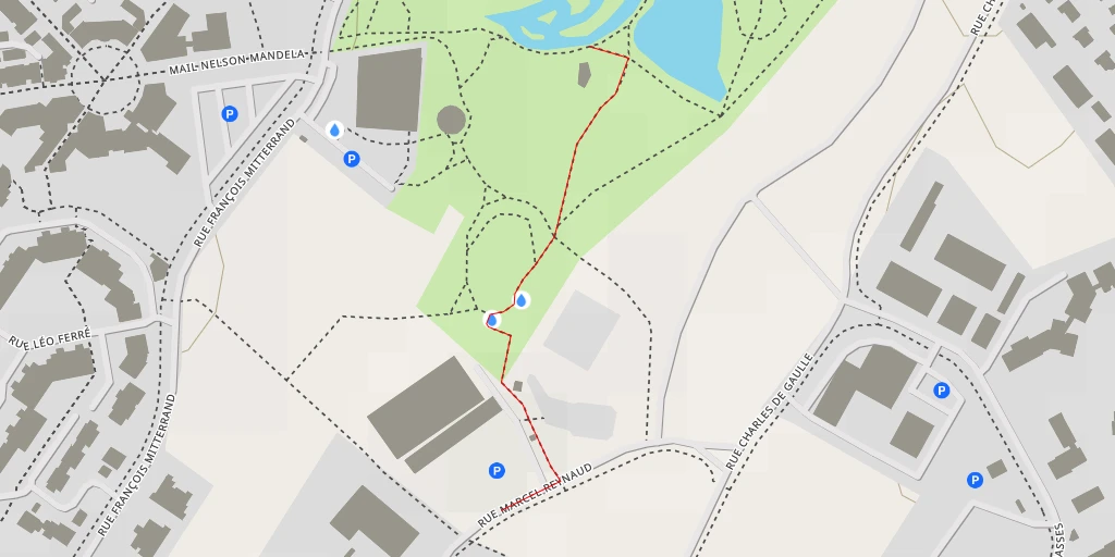 Map of the trail for Rue François Mitterrand
