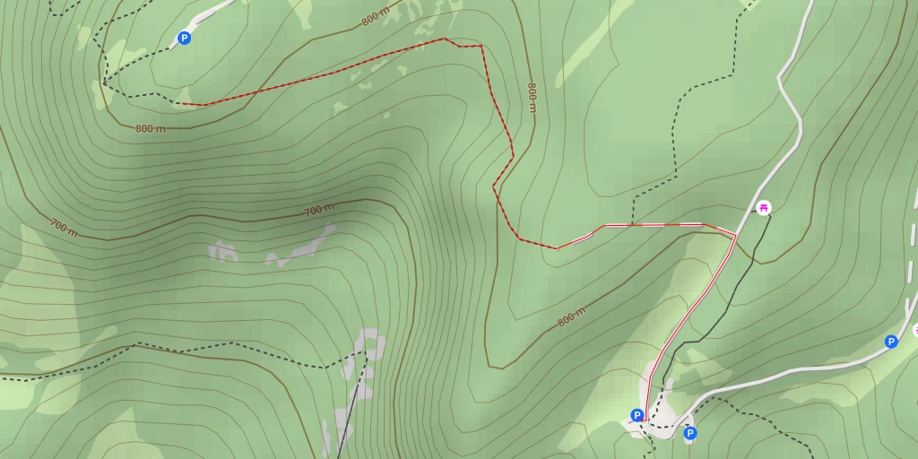 Map of the trail for Poupet S