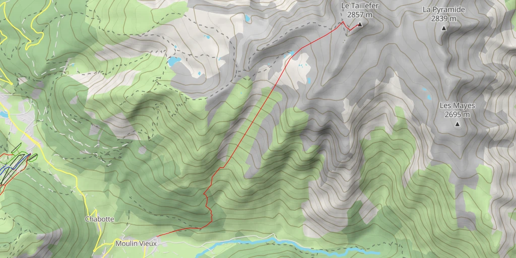 Map of the trail for Le Taillefer Combe de l'Emay