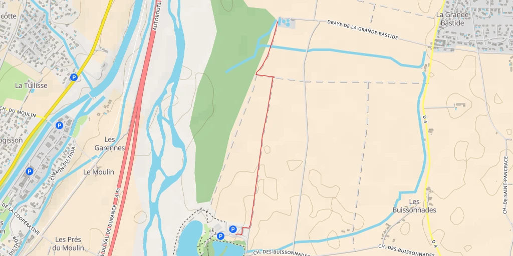 Map of the trail for Station de traitement des eaux usées - Draye de la Grande Bastide