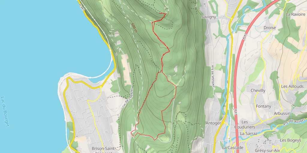 Map of the trail for Croix de Meyrieu - Sentier des Belvédères