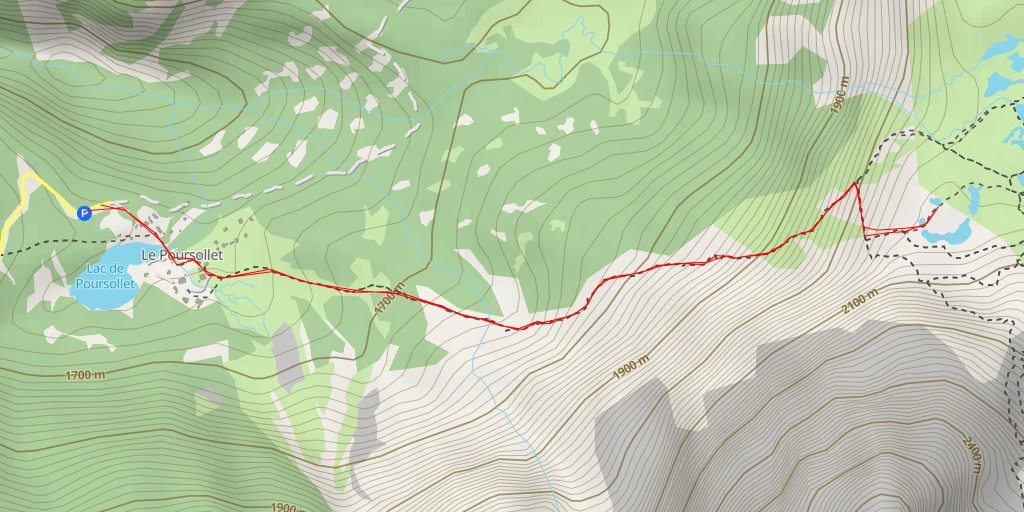Carte de l'itinéraire :  Sous le Rocher Culasson - Vers La Barrière - Livet-et-Gavet