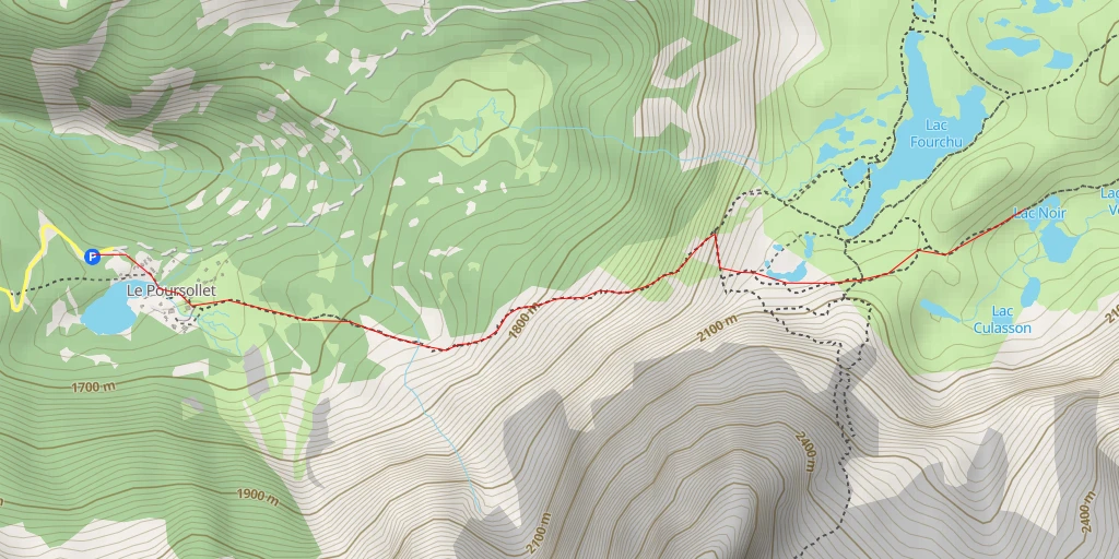 Map of the trail for Lac Noir