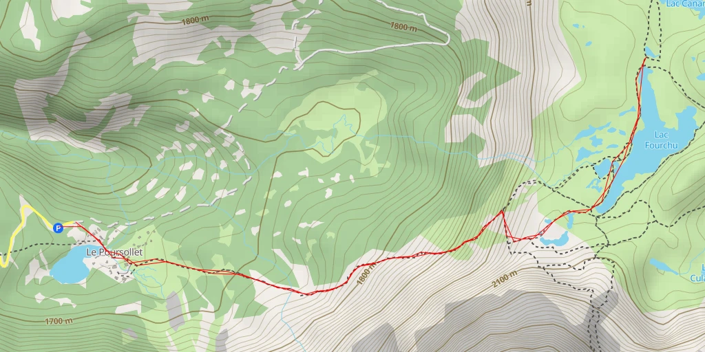 Map of the trail for Chalets de la Barrière - Livet-et-Gavet