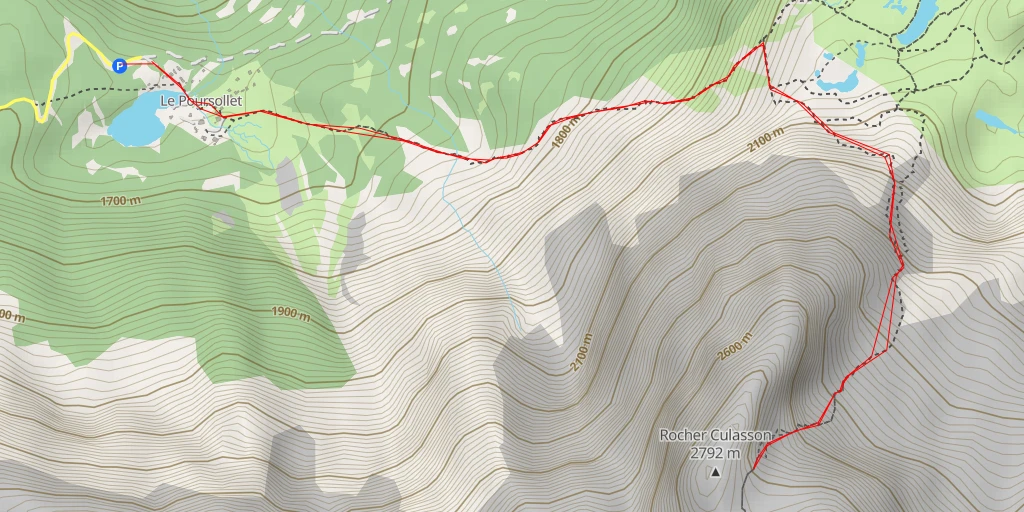 Map of the trail for Rocher Culasson