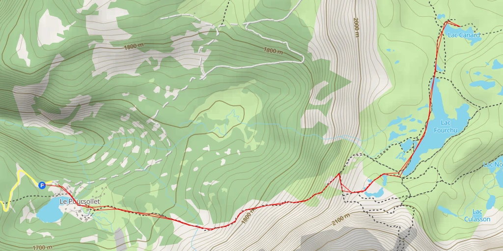 Map of the trail for Lac Canard