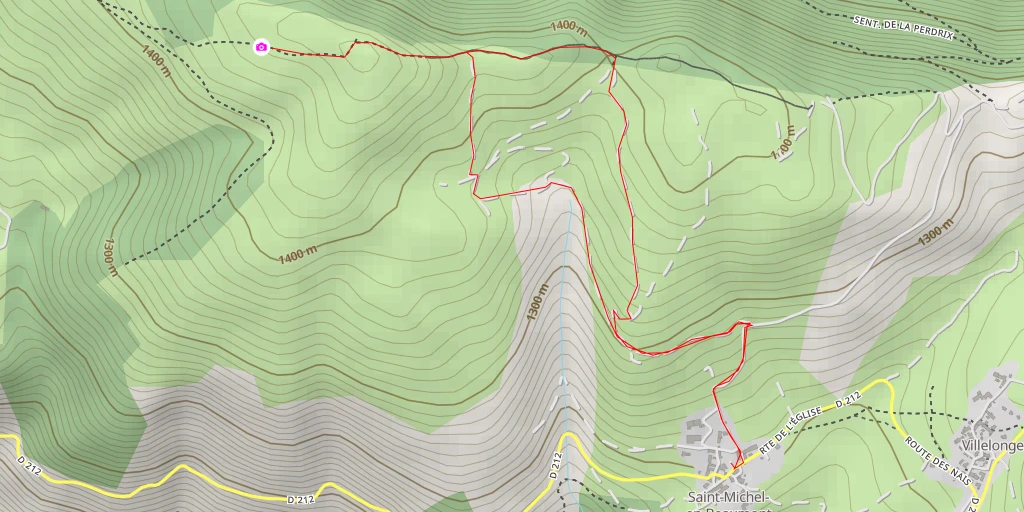 Map of the trail for Croix de Roche - Saint-Michel-en-Beaumont