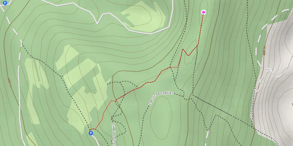 Map of the trail for Chemin des Bécasses