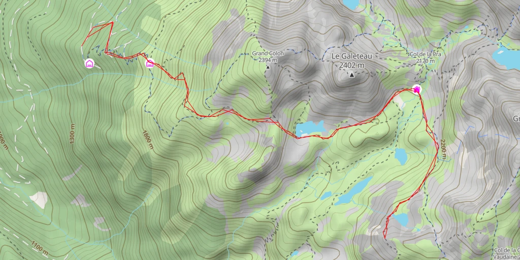 Map of the trail for Lac David