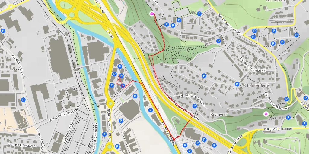 Map of the trail for Allée des Airelles - Chambéry