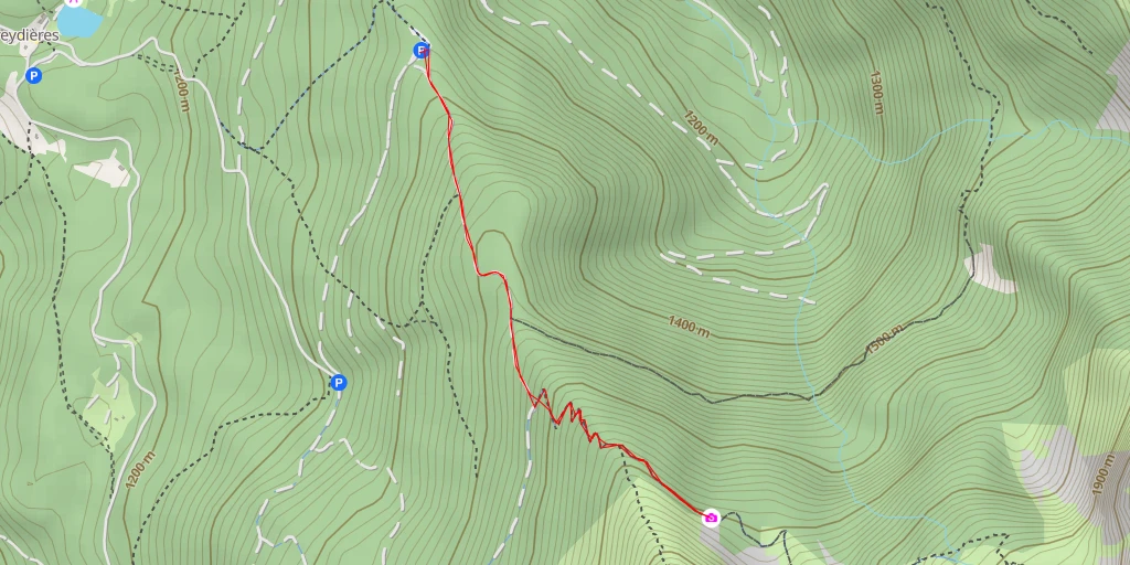 Map of the trail for AI - Ruisseau de la Combe de Lancey