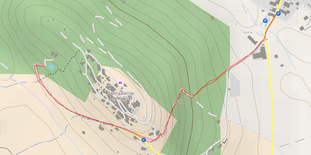 Map of the trail for La Callade de Gourdane - La Callade de Gourdane