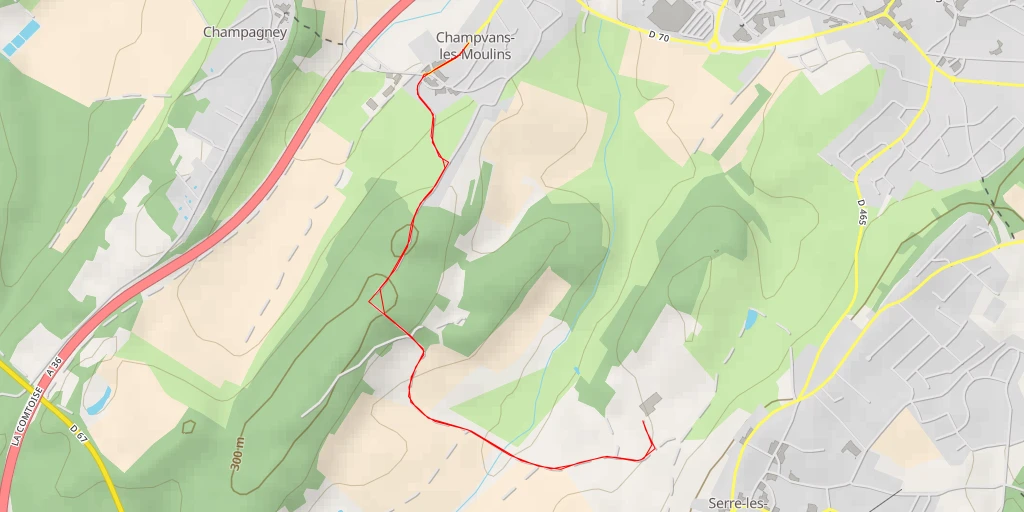 Map of the trail for Rue de la Machotte