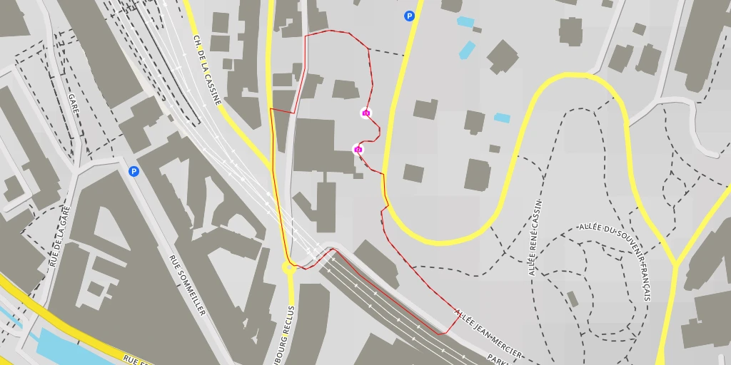 Map of the trail for Boulevard de Lémenc