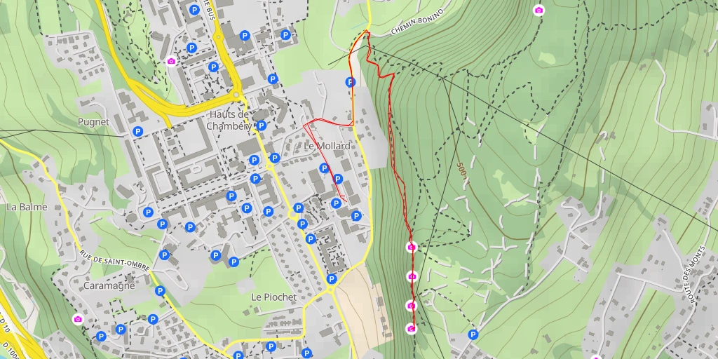 Map of the trail for Belvédère La Racine