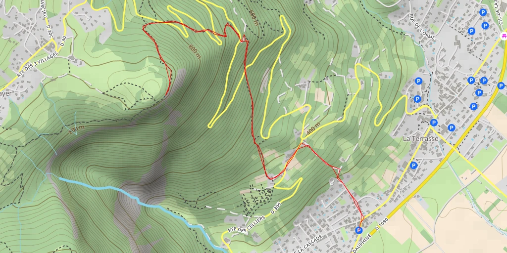 Map of the trail for Belvédère du Puy