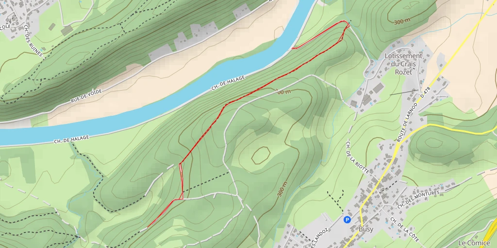 Map of the trail for Rue de Gevrey - Rue de Gevrey