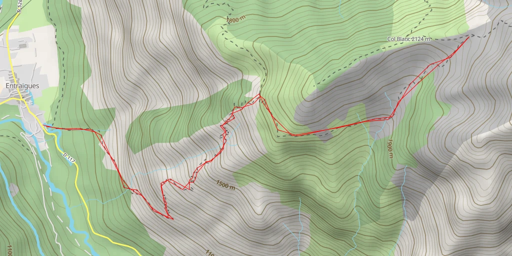 Map of the trail for D 117