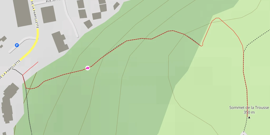 Map of the trail for Sommet de la Trousse