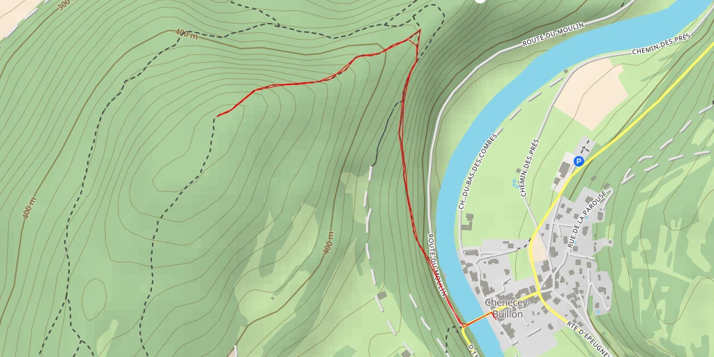 Map of the trail for Chemin des Prés du Ranchot - Chemin des Prés du Ranchot