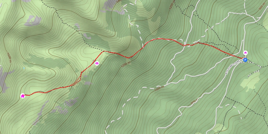 Map of the trail for La Chaz