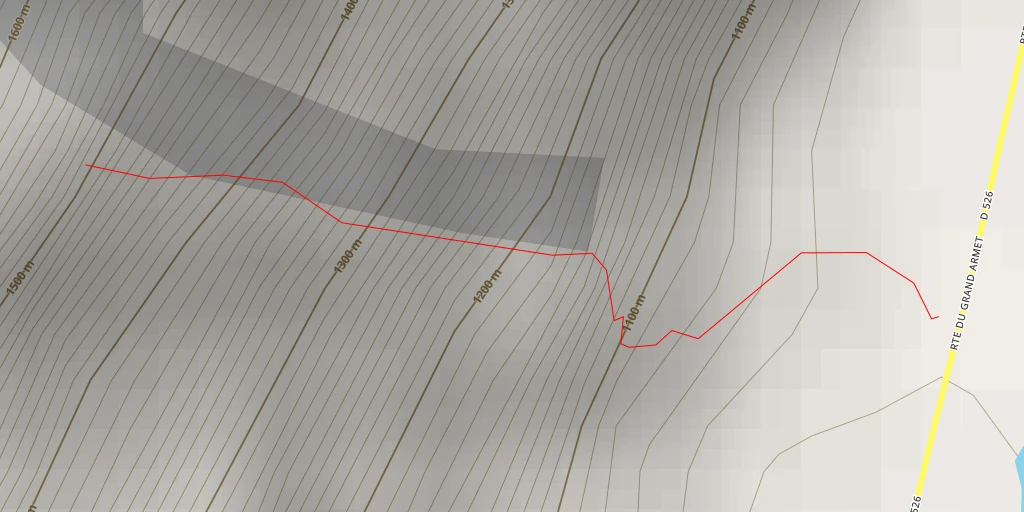 Map of the trail for Dalle de Chantelouve Miroir d'eau