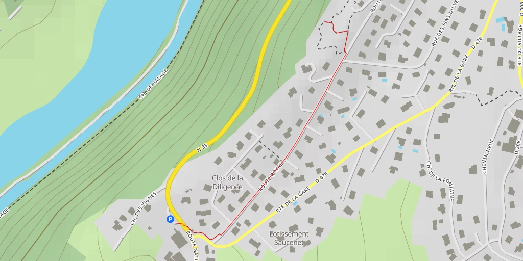 Map of the trail for N 83