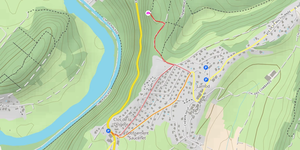 Map of the trail for Rocher de Valmy